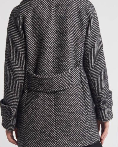 Bcbgmaxazria Short Herringbone Peacoat