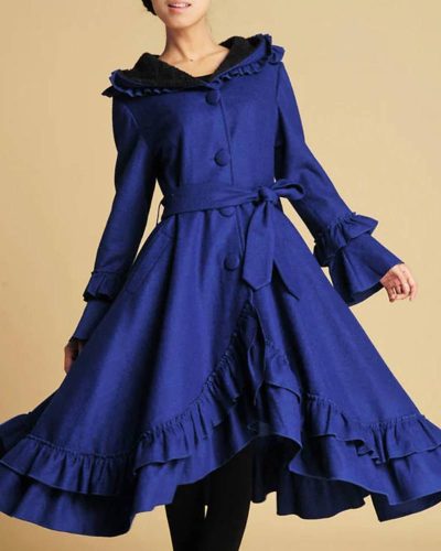 Women’s Wool Maxi Coat With Hood