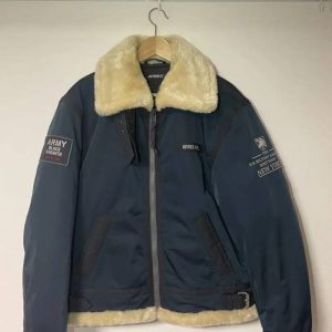 Avirex Army West Point Black Knights Navy Blue B-3 Bomber Jacket