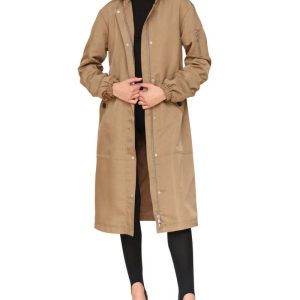 Avec Les Filles Pecan Belted Longline Hooded Coat