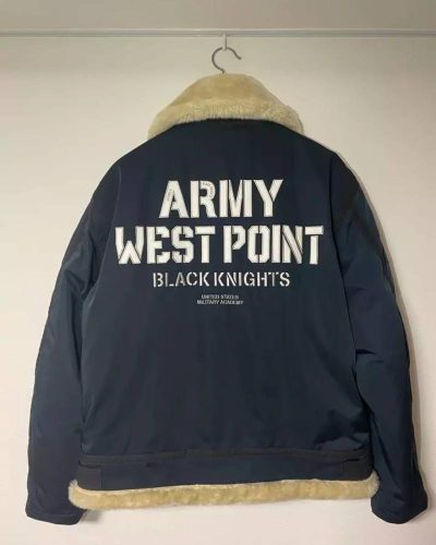 Avirex Army West Point Black Knights Navy Blue B-3 Bomber Jacket