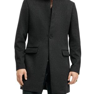 All Saints Charcoal Grey Hargrove Coat