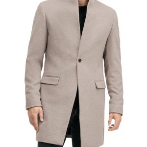 All Saints Oatmeal White Hargrove Coat