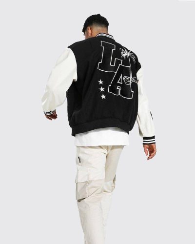 Oversized La Varsity Jacket