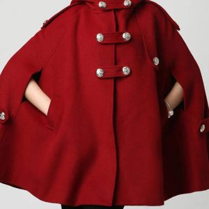 Women’s Classic Wool Hooded Cape