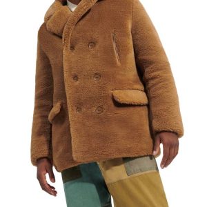 Ashbury Ugg Fluff Chestnut Faux Fur Peacoat