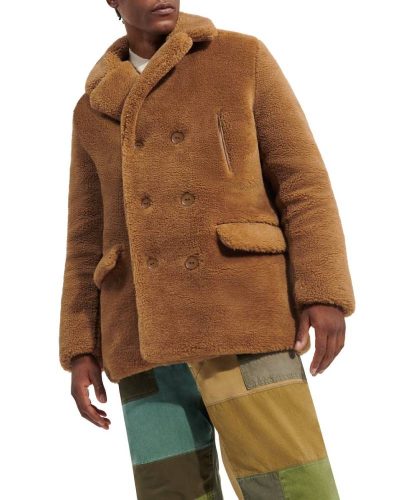 Ashbury Ugg Fluff Chestnut Faux Fur Peacoat