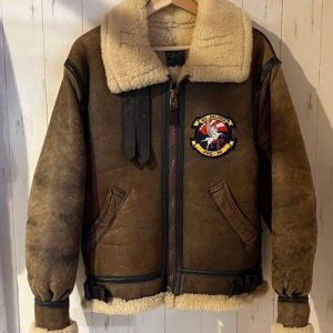 Avirex B-3 Brown Leather Bomber Flight Jacket