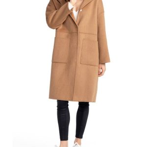 Belle & Bloom Sunday Morning Hooded Wool Blend Coat