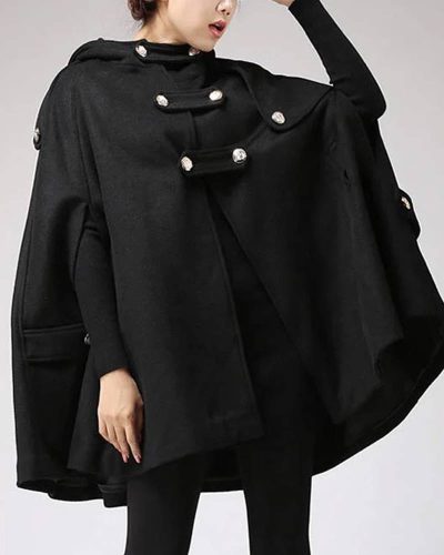 Women’s Classic Wool Hooded Cape