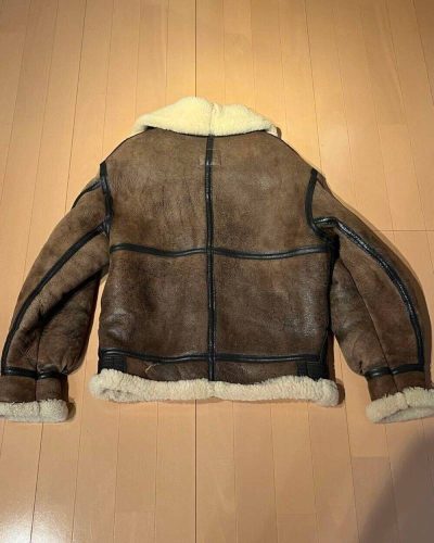 Avirex B-3 Brown Leather Bomber Flight Jacket