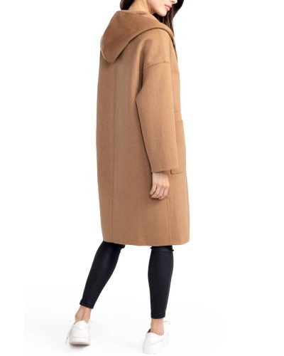 Belle & Bloom Sunday Morning Hooded Wool Blend Coat