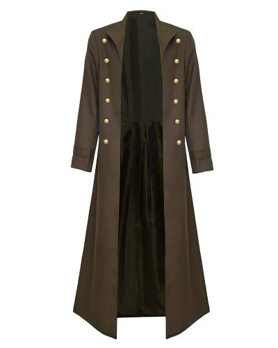 Victorian Steampunk Gothic Medieval Brown Coat