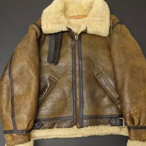 Avirex B-3 Brown Shearling Leather Flight Jacket