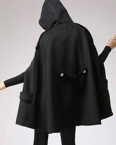 Women’s Classic Wool Hooded Cape