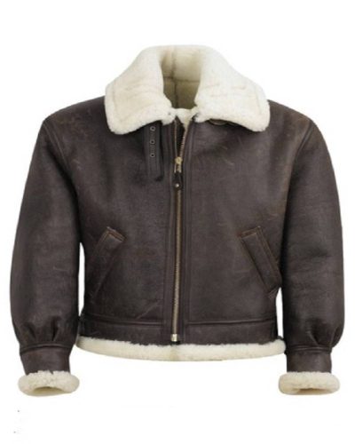 B-3 Shearling Brown Bomber Jacket