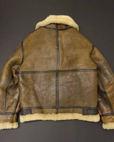 Avirex B-3 Brown Shearling Leather Flight Jacket