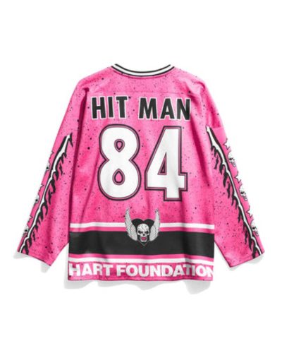 Bret Hart Speckle Pink Hockey Jersey