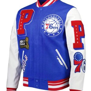 Mash Up Philadelphia 76ers Capsule Royal Varsity Jacket