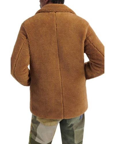 Ashbury Ugg Fluff Chestnut Faux Fur Peacoat