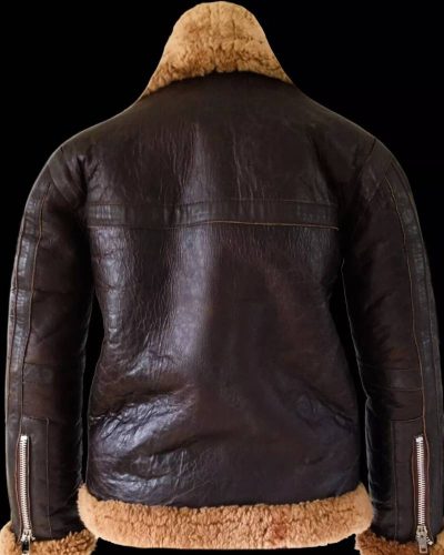 B-3 Sheepskin Leather Shearling Aviator Flying Pilot Bomber Jacket