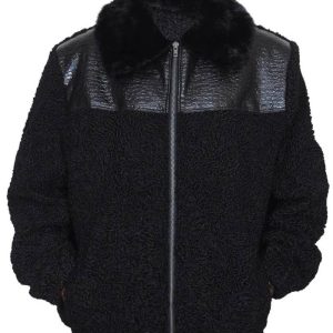 B3 Bomber Karakul Persian Lamb Fur Winter Coat