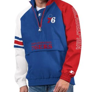 Philadelphia 76ers Elite Half Zip Pullover Jacket