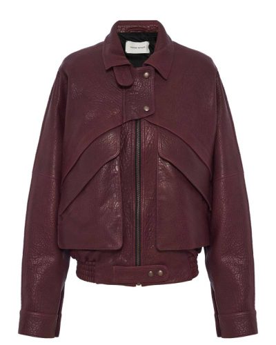 Magda Butrym Vintage Leather Bomber Jacket