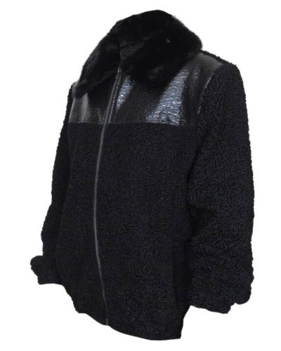 B3 Bomber Karakul Persian Lamb Fur Winter Coat