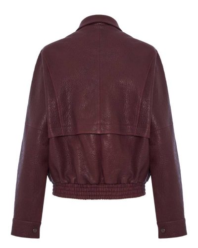 Magda Butrym Vintage Leather Bomber Jacket