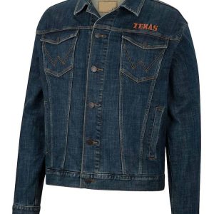Texas Longhorns Retro Denim Button-up Jacket