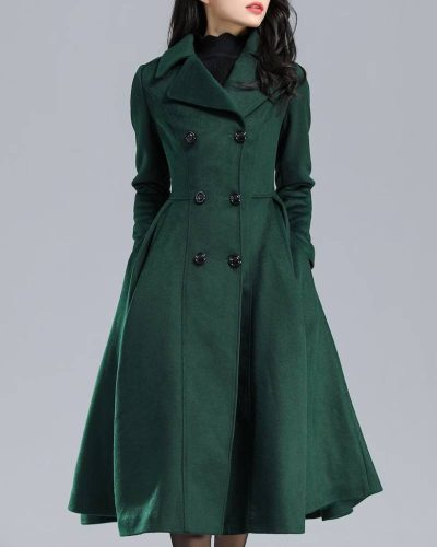 Women’s Swing Double Breasted Wool Coat
