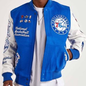 Mash Up Philadelphia 76ers Royal Varsity Jacket