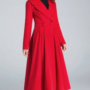 Women’s 1950s Princess Maxi Wool Coat