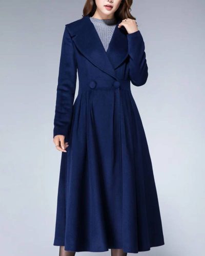 Women’s 1950s Princess Maxi Wool Coat