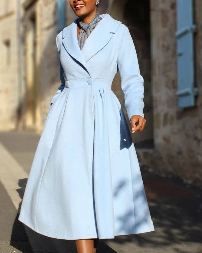 Women’s 1950s Princess Maxi Wool Coat
