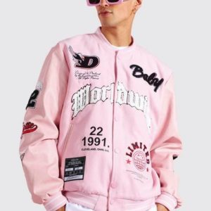 Worldwide Light Pink Varsity Bomber