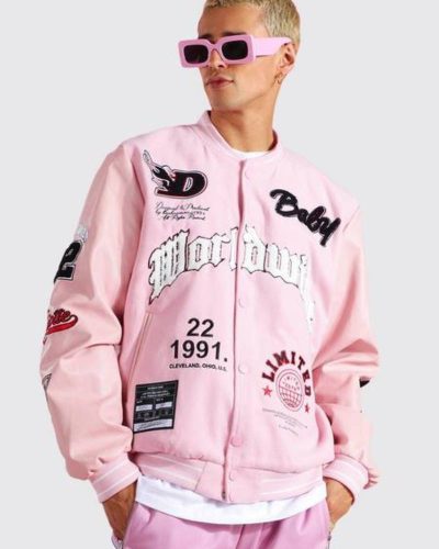 Worldwide Light Pink Varsity Bomber