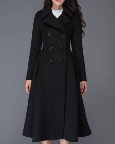 Women’s Swing Double Breasted Wool Coat