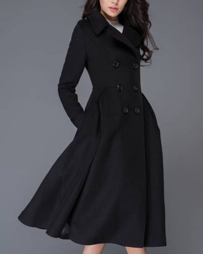 Women’s Swing Double Breasted Wool Coat