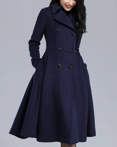 Women’s Swing Double Breasted Wool Coat