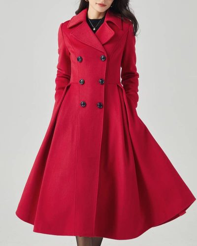 Women’s Swing Double Breasted Wool Coat