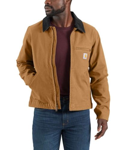 Carhartt Men's Relaxed Fit Duck Detroit Jacket Brown