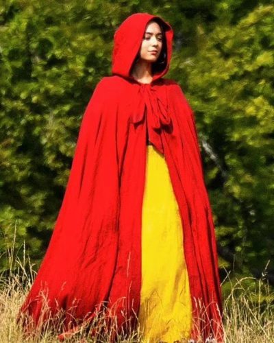 Snow White Rachel Zegler Red Cape Coat