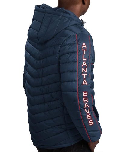 Splitter Soft Down Touch Atlanta Braves Navy Blue Puffer Jacket