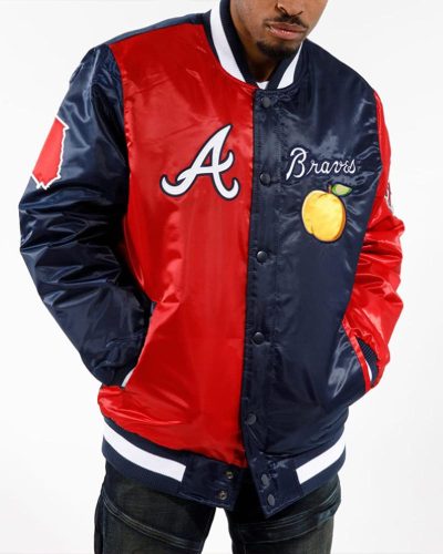 Black Label Atlanta Braves Satin Jacket