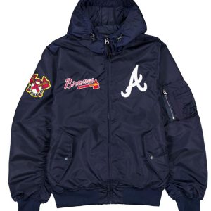 Atlanta Braves Historic L-2b Hooded Bomber Jacket