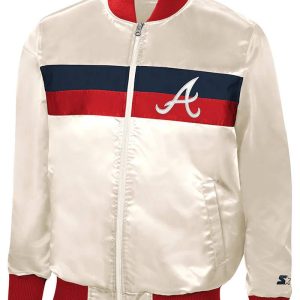 The Ambassador Home Atlanta Braves Cream Satin Jacket