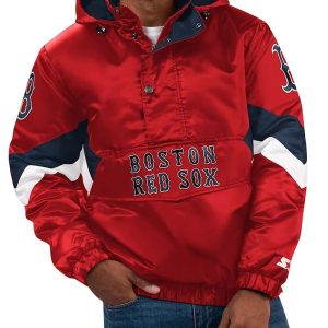 Force Play II Boston Red Sox Half-Zip Hooded Jacket