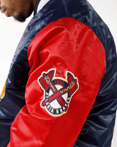 Black Label Atlanta Braves Satin Jacket